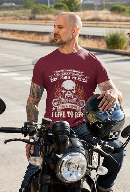 Camiseta I Live To Ride