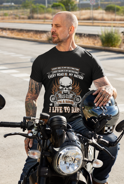 Camiseta I Live To Ride